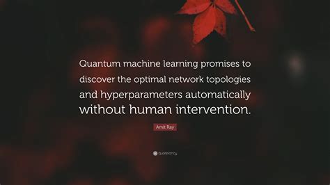 Amit Ray Quote Quantum Machine Learning Promises To Discover The