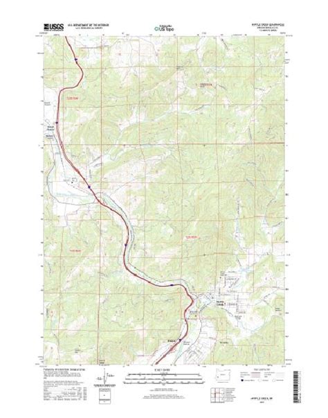 Mytopo Myrtle Creek Oregon Usgs Quad Topo Map
