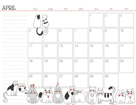 Printable 2021 Cat Calendar And More Cute Freebies For You