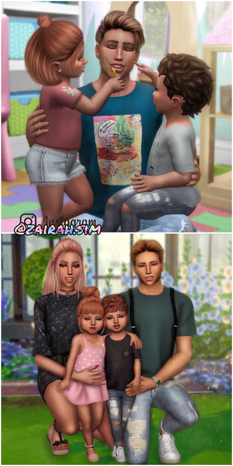 Katverseccs My Twins Pose Pack I Sims 4 Children Twins Posing Sims
