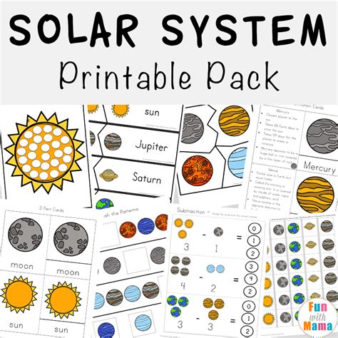Solar System Printable Worksheets And Activities Pack Fun With Mama