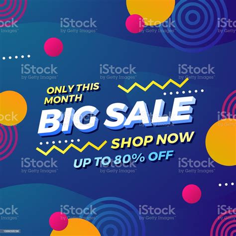 Big Sale Offer Promotion Advertising Banner Social Media Post With Blue