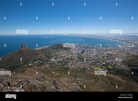 Lions Head Viewed From Table Mountain Cape Town Western Cape Province