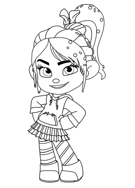 Coloring pages of disney princesses in ralph breaks the internet. disney movie princesses. Cute Vanellope von Schweetz Coloring Page - Free Printable ...