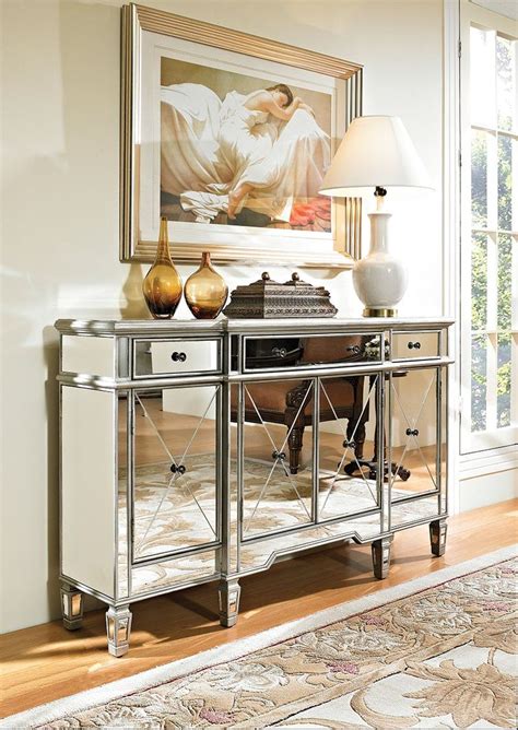 Ebern designs sideboard buffet storage cabinet crafted & stylish & functional need more this buffet storage cabinet is made in a contemporary style. Dimensions: 60'L x 14'W x 36'H Inches | Mirrored console ...
