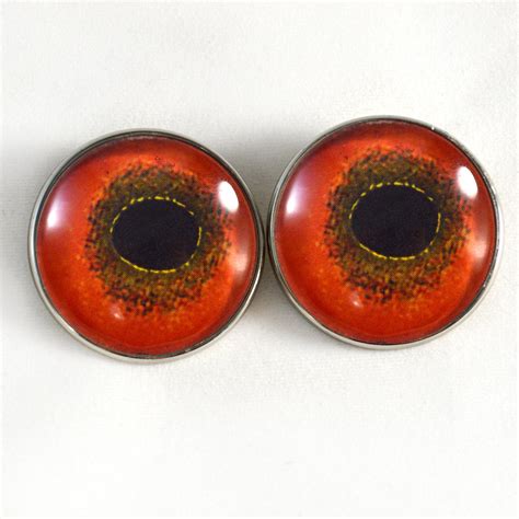 Sew On Buttons Red Bird Glass Eyes Handmade Glass Eyes