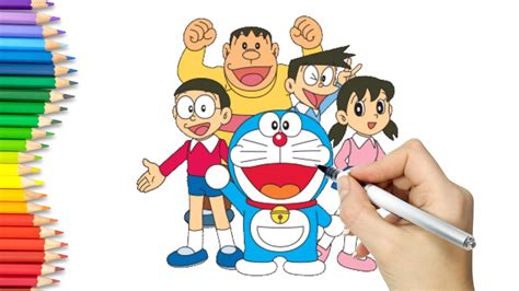 How To Draw Doraemon And His Friends Draw Nobita Shizuka Suneo