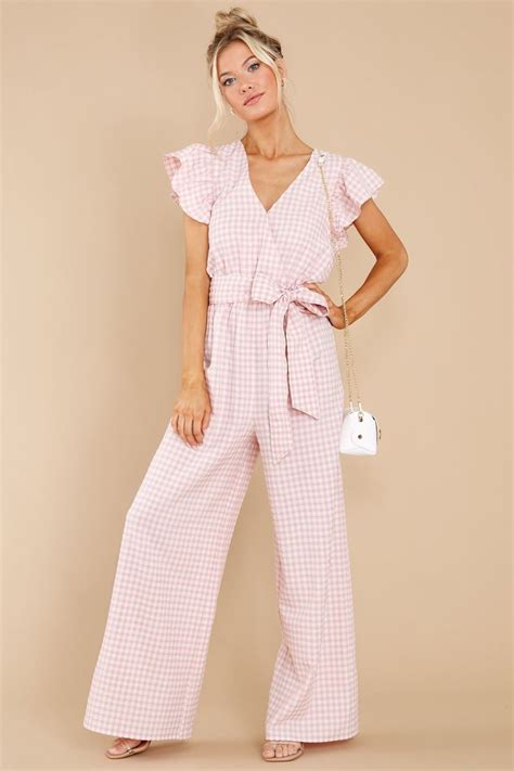 living in your mind pink gingham jumpsuitspring outfits summer outfits ootd🔥30 off use code 30pin🔥