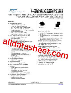 STM32L053R8 Datasheet PDF STMicroelectronics