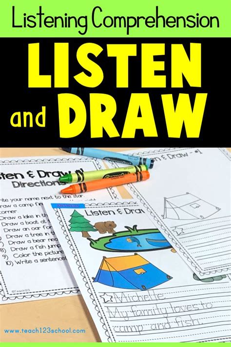 Listening Comprehension Activities For Kids Listen And Draw Are Fun