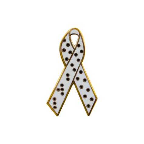 Braille Personalized Cause Awareness Ribbon Pins