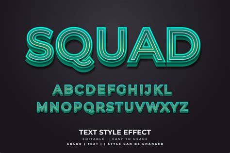 Strong Bold 3d Font Effect With Trendy Layer Style Vector Premium