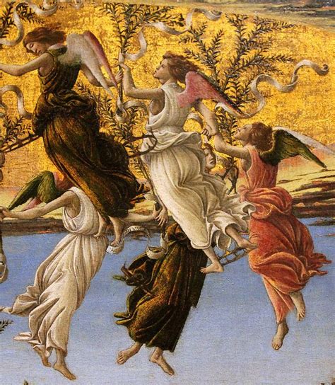 Botticelli Mystic Nativity 1500 Detail Botticelli Paintings
