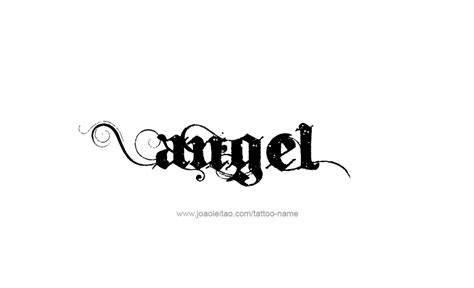 Angel Name Tattoo Designs