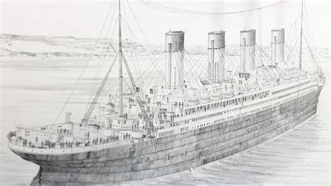 How To Draw The Titanic Pencil Drawing How To Draw Titanic Easy Step Bystep Pencil Drawing