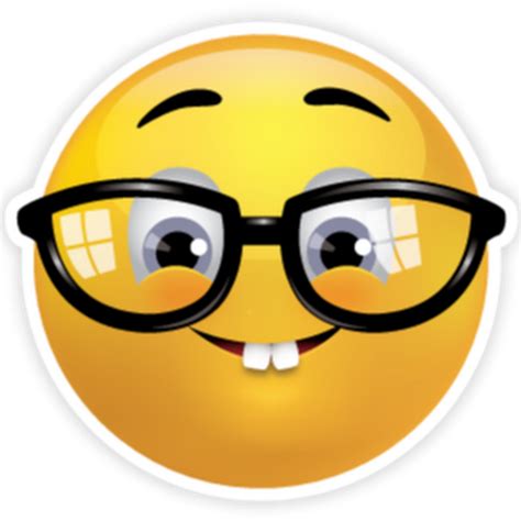 Download Emoticon Smiley Sad Geek Nerd Emoji Hq Png Image