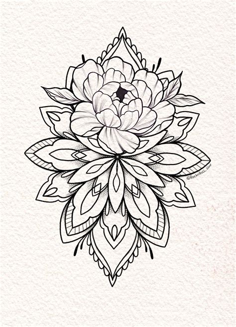 Tattoo Sketch Mandala Tattoo Design Mandala Flower Tattoos Floral