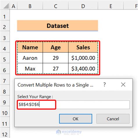 How To Convert Multiple Columns Into A Single Row In Excel 2 Ways