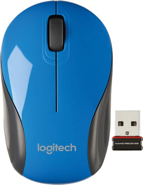 Best Buy Logitech M187 Mini Wireless Optical Ambidextrous Mouse Blue