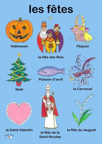 Poster A3 Les Fêtes In 2021 French Language Lessons Teaching