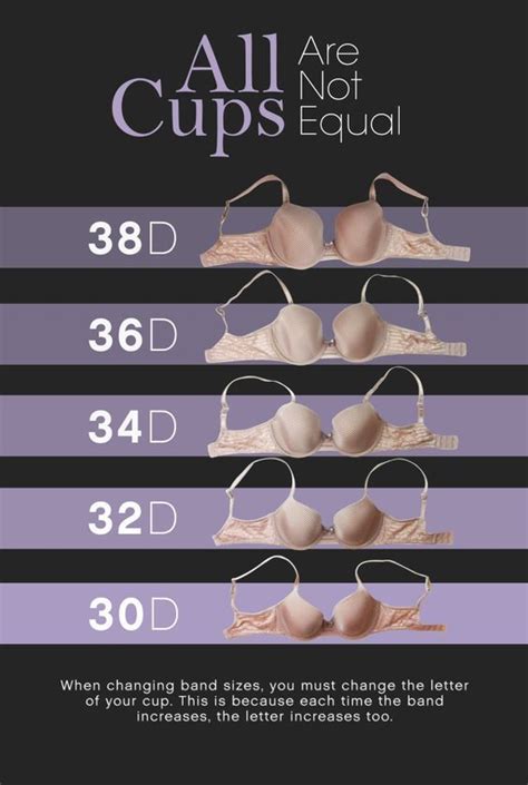 a visual guide to bras of the same cup size bra hacks bra styles bra size charts