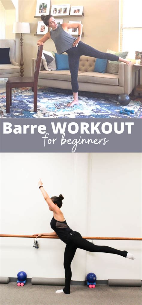 Most of the exercises use bodyweight resistance — with the exception of light weights for arm exercises — and require you to balance with a hand on a ballet barre or sturdy chair for support. Barre workout for beginners {video} - TH20xx