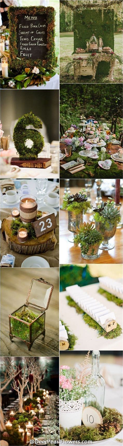 Woodland Moss Wedding Ideas Rustic Country Wedding Ideas