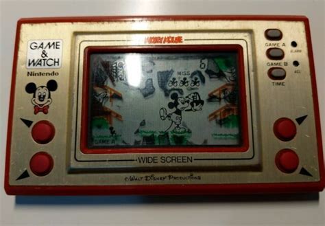 Nintendo Game And Watch Wide Screen Mickey Mouse Mc 25 Mij 1981 Great 73