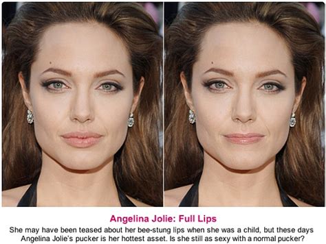 Angelina Jolie Photo Edited To Have Average Sized Lips Angelina Jolie