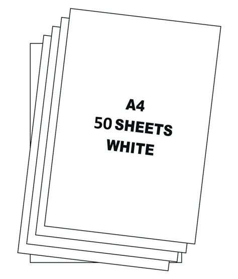 A4 White Paper Pack Of 50 Sheets 250 Gsm Thick Buy Online At Best