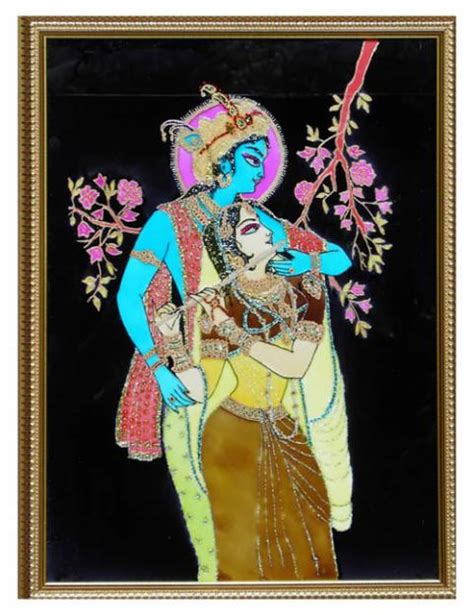 Buy Handmade Radha Krishna Glass Painting Online ₹3000 From Shopclues