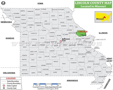 Lincoln County Map Missouri