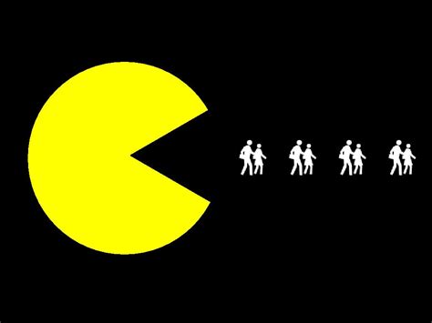 Обои и картинки Pac Man Eats Human в высоком качестве Скачать бесплатно обои Pac Man Eats Human