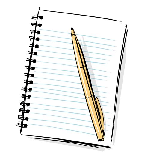 Paper Notebook Cartoon Pen Notebook Png Download 25922920 Free