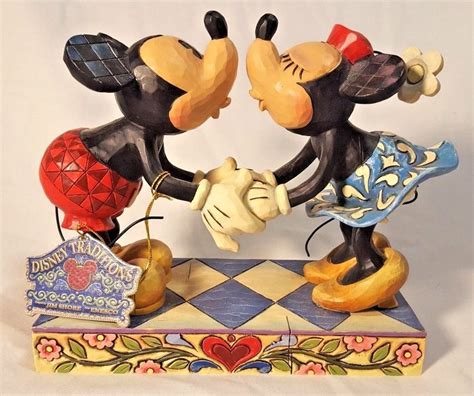 Jim Shore Disney Kissing Mickey Minnie Mouse Smooch For My Sweetie Love