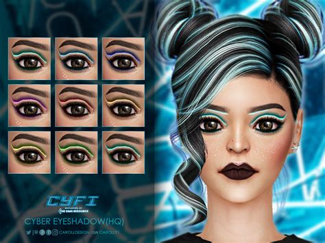 The Sims Resource Cy Fi Cyber Eyeshadow