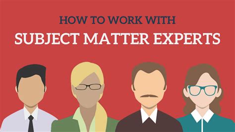 how to work with subject matter experts dashe