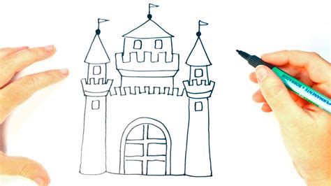 Dibujos de castillos de la edad media para colorear. Cómo dibujar un Castillo paso a paso | Dibujo fácil de Castillo - YouTube