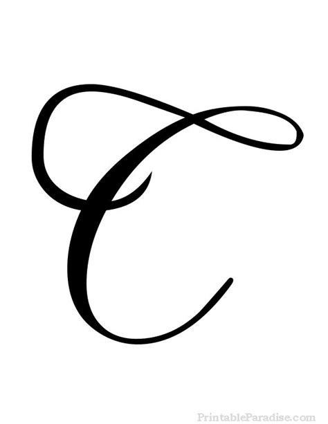 Printable Letter C In Cursive Writing Letter C Tattoo Hand Lettering