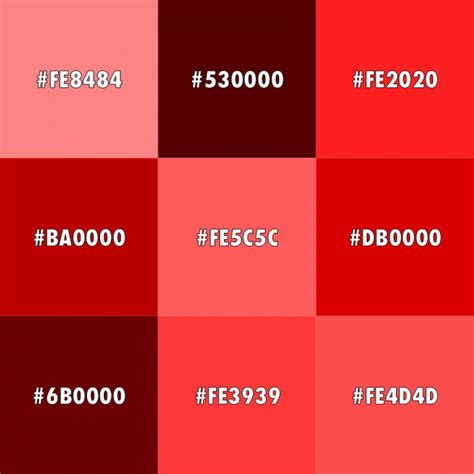 Significado Del Color Rojo El Color Rojo Simboliza La Pasión Y La Energía Carta Colores Ral