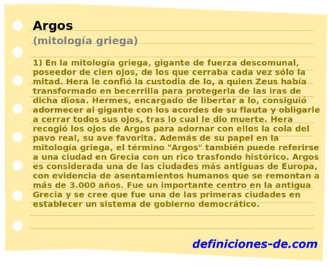 Significado De Argos Mitología Griega