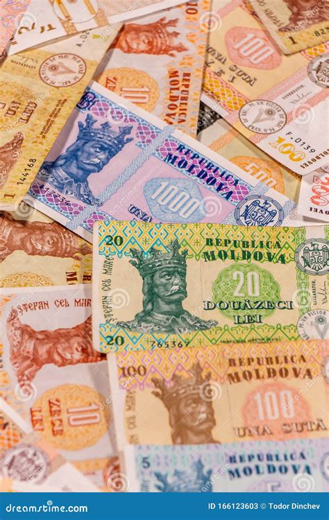 Leu Moldovo Banconote Mdl Md Immagine Stock Immagine Di Capitale