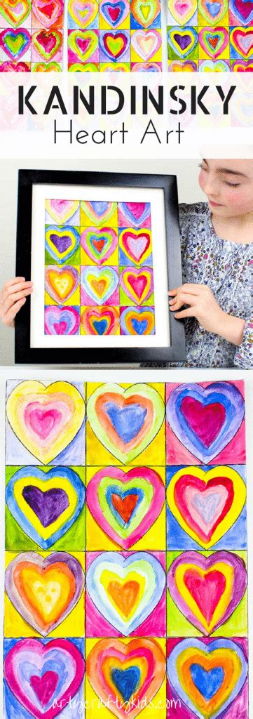 Kandinsky Inspired Heart Art Arty Crafty Kids Abstract Heart Art