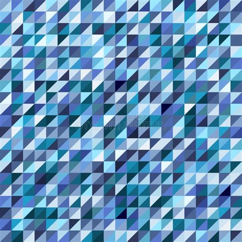 Geometric Mosaic Pattern From Blue Triangle Stock Vector Illustration