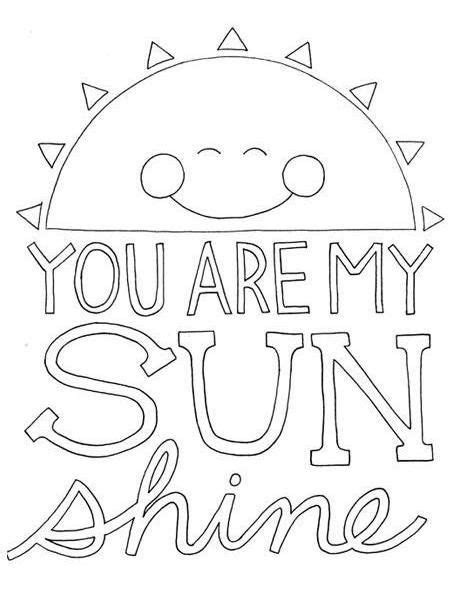 Free Printable You Are My Sunshine Printable Coloring Page Databaseker