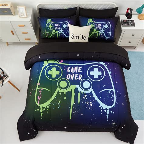Buy Kids Gaming Bedding Sets Fullqueen Size For Boys Teen 5 Piece Bed