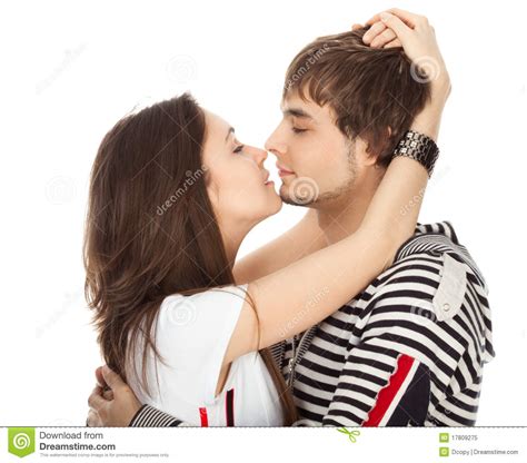 Passionate Kiss Of Couples In Love Royalty Free Stock