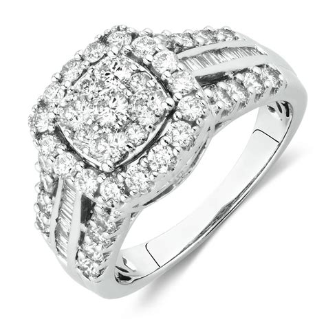 Free shipping & returns visit la visit los angeles showroom. Engagement Ring with 1 1/2 Carat TW of Diamonds in 10ct ...