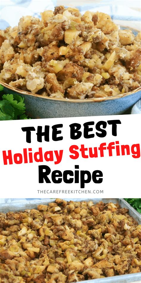 Grandmas Thanksgiving Stuffing Recipe Video The Carefree Kitchen