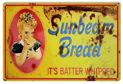 Sunbeam Bread Metal Sign 18 X 12 Vintage Style Retro Etsy